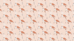 Detailed sea turtle mural wallpaper design pattern with pastel ocean theme by Kids-Mundo
