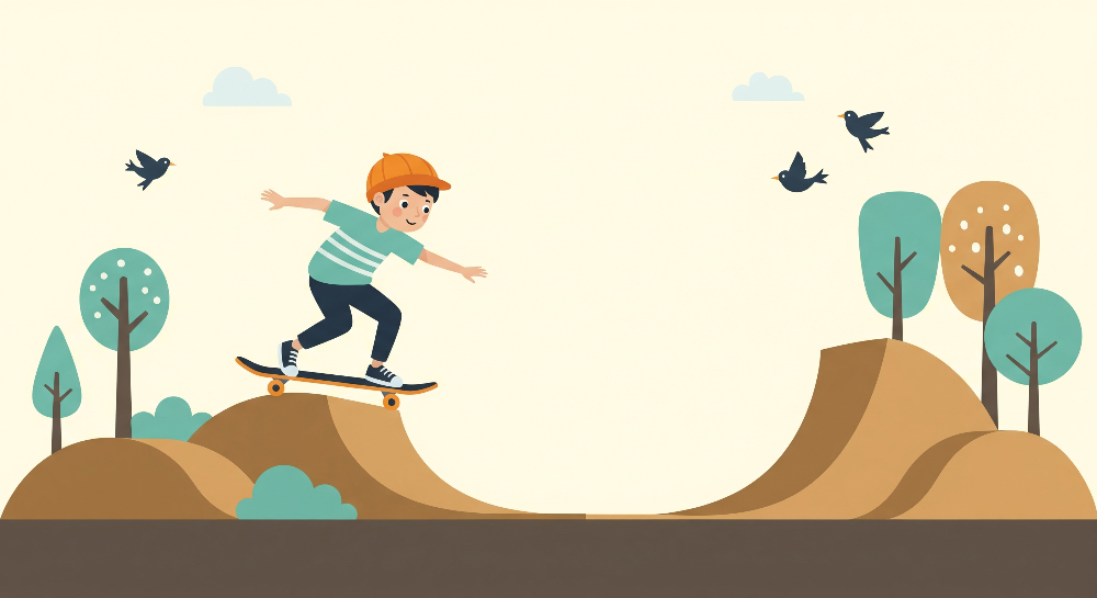 Skater Boy Ramp Adventure Wall Mural