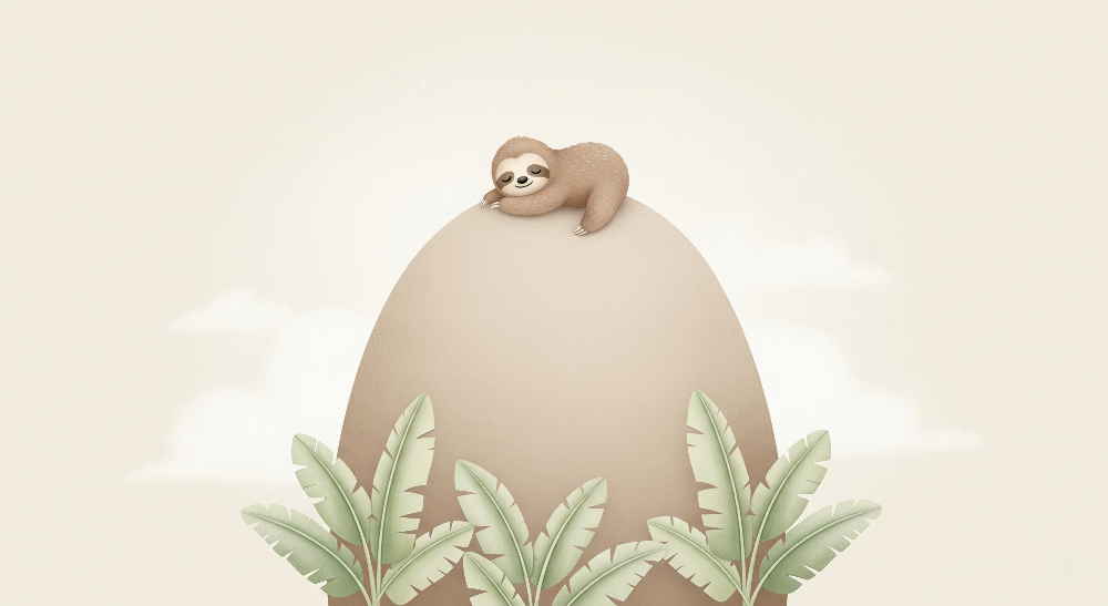 Sleepy Sloth on a Hill Wall Mural