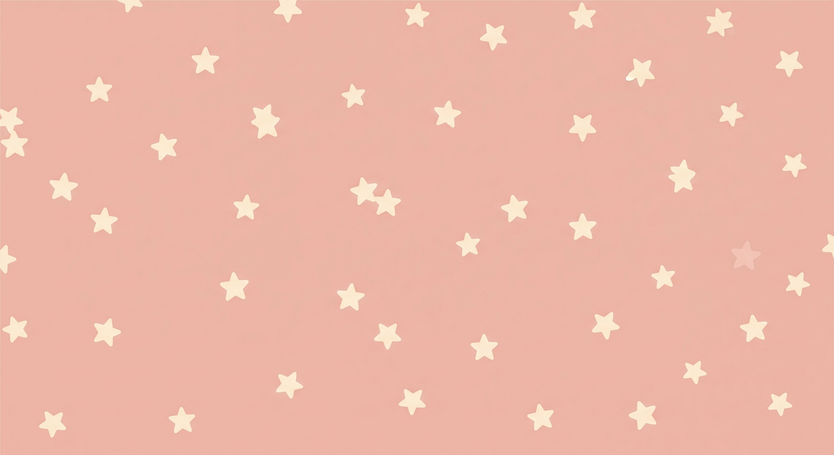 Scattered Stars on Soft Pink Wall Mural