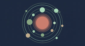Detailed solar system mural wallpaper design pattern showing planets and orbital paths by Kids-Mundo