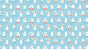 Detailed astronaut bears space wallpaper design pattern with stars and rainbows by Kids-Mundo