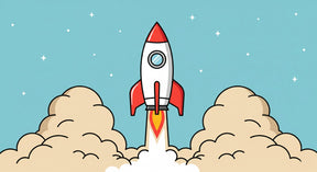Detailed space rocket mural wallpaper design pattern with stars and cosmic clouds by Kids-Mundo