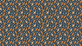 Detailed space rocket mural wallpaper design pattern with colorful rockets and stars by Kids-Mundo
