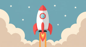 Detailed space rocket mural wallpaper design pattern showing starry sky and cloud elements by Kids-Mundo
