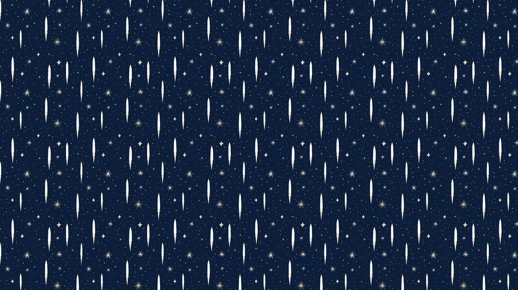 Detailed star night mural wallpaper design pattern with sparkling golden stars by Kids-Mundo