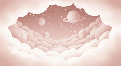 Kids-Mundo flat artwork of the starry cloud tunnel constellation wall mural design