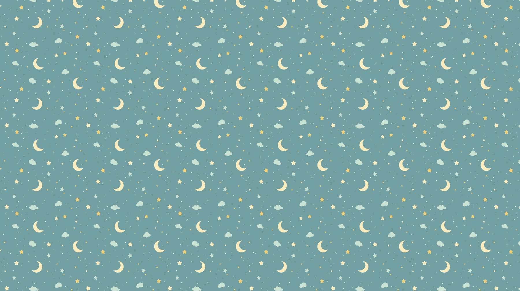 Detailed starry sky mural wallpaper design pattern with moons clouds and stars by Kids-Mundo