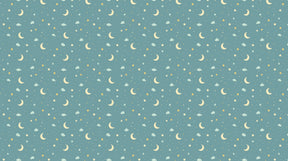 Detailed starry sky mural wallpaper design pattern with moons clouds and stars by Kids-Mundo