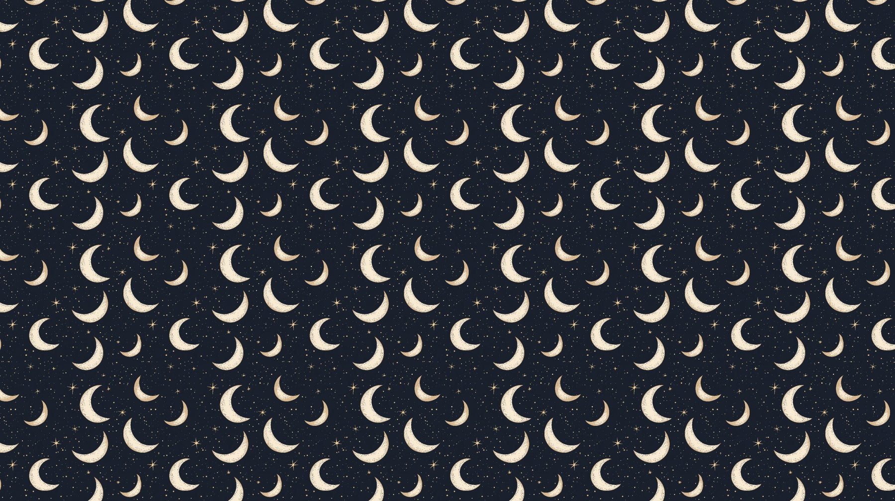 Detailed starry night mural wallpaper design pattern with crescent moons by Kids-Mundo