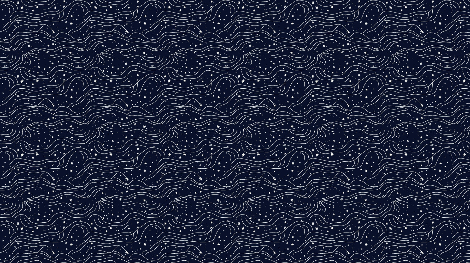 Detailed navy blue stars and waves mural wallpaper design pattern by Kids-Mundo