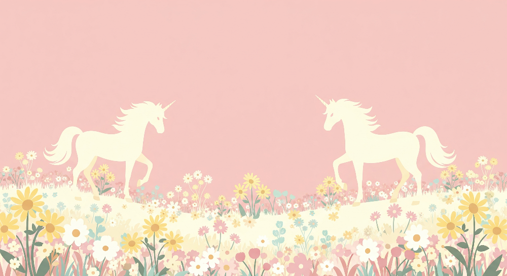 Unicorns in a Sunflower Meadow Wall Mural