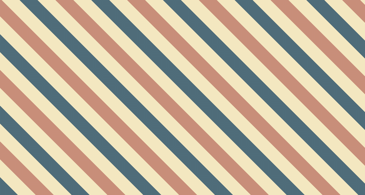 Terracotta and Navy Diagonal Stripe Wall Mural