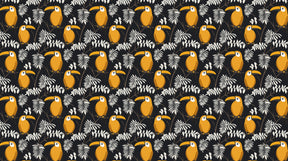 Detailed toucan and tropical foliage mural wallpaper design pattern by Kids-Mundo