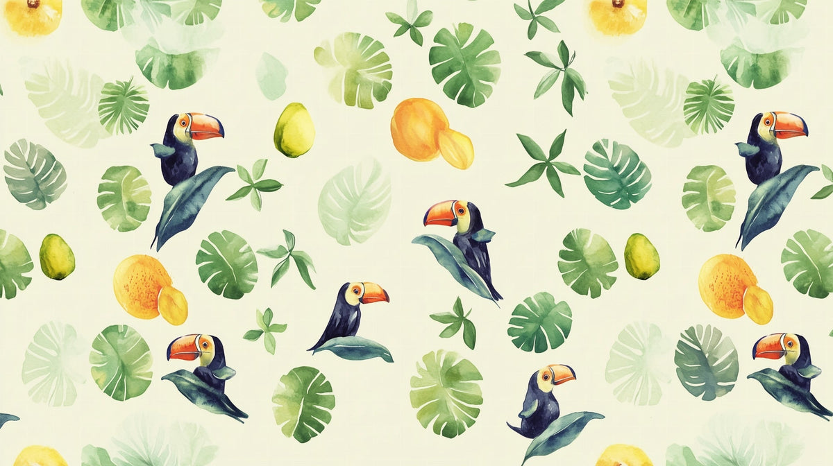 Toucan and Tropical Fruit Wall Mural