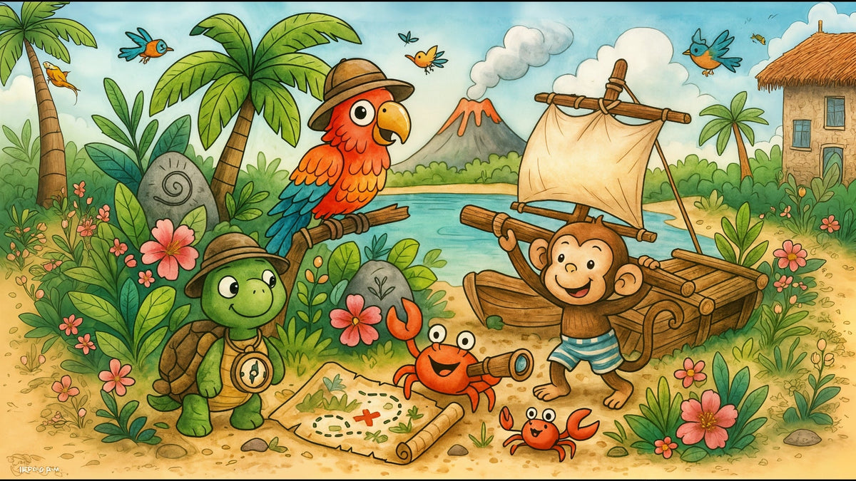 Treasure Island Jungle Adventure Wall Mural