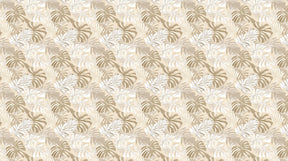Detailed tropical leaves mural wallpaper design pattern in soft neutral tones by Kids-Mundo