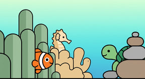 Detailed underwater mural wallpaper design pattern with marine animals by Kids-Mundo