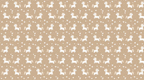 Detailed unicorn mural wallpaper design pattern with magical creatures on taupe background by Kids-Mundo