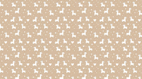 Detailed unicorn mural wallpaper design pattern showing white unicorns on beige by Kids-Mundo