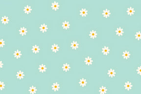 Detailed white flowers on light blue mural wallpaper design pattern by Kids-Mundo