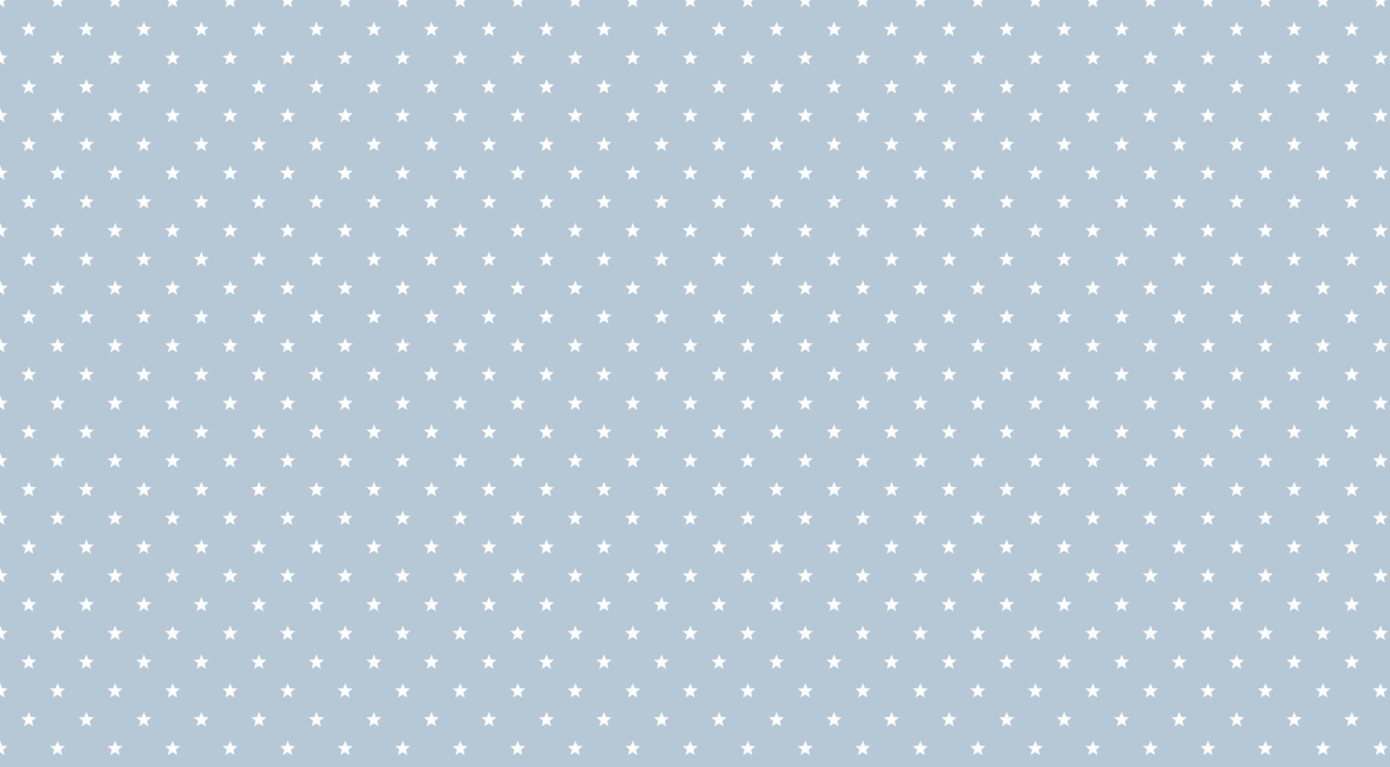 Flat artwork preview of the Kids-Mundo white stars on soft blue wall mural design