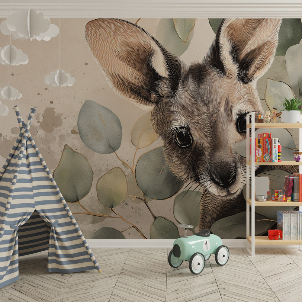 Forest animal wall mural transforming kids playroom with gentle woodland theme by Kids-Mundo