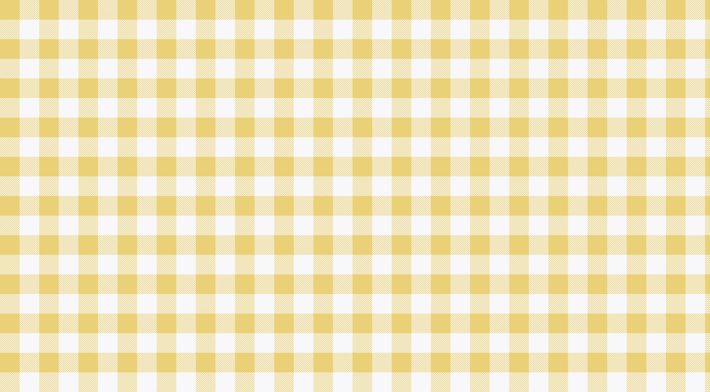 Flat artwork swatch of the Kids-Mundo yellow and white gingham check wall mural pattern