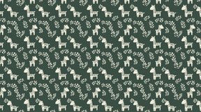 Detailed zebra and foliage mural wallpaper design pattern on green background by Kids-Mundo