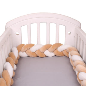 Braided Baby Bed Bumper | Soft Cotton Safety Protector