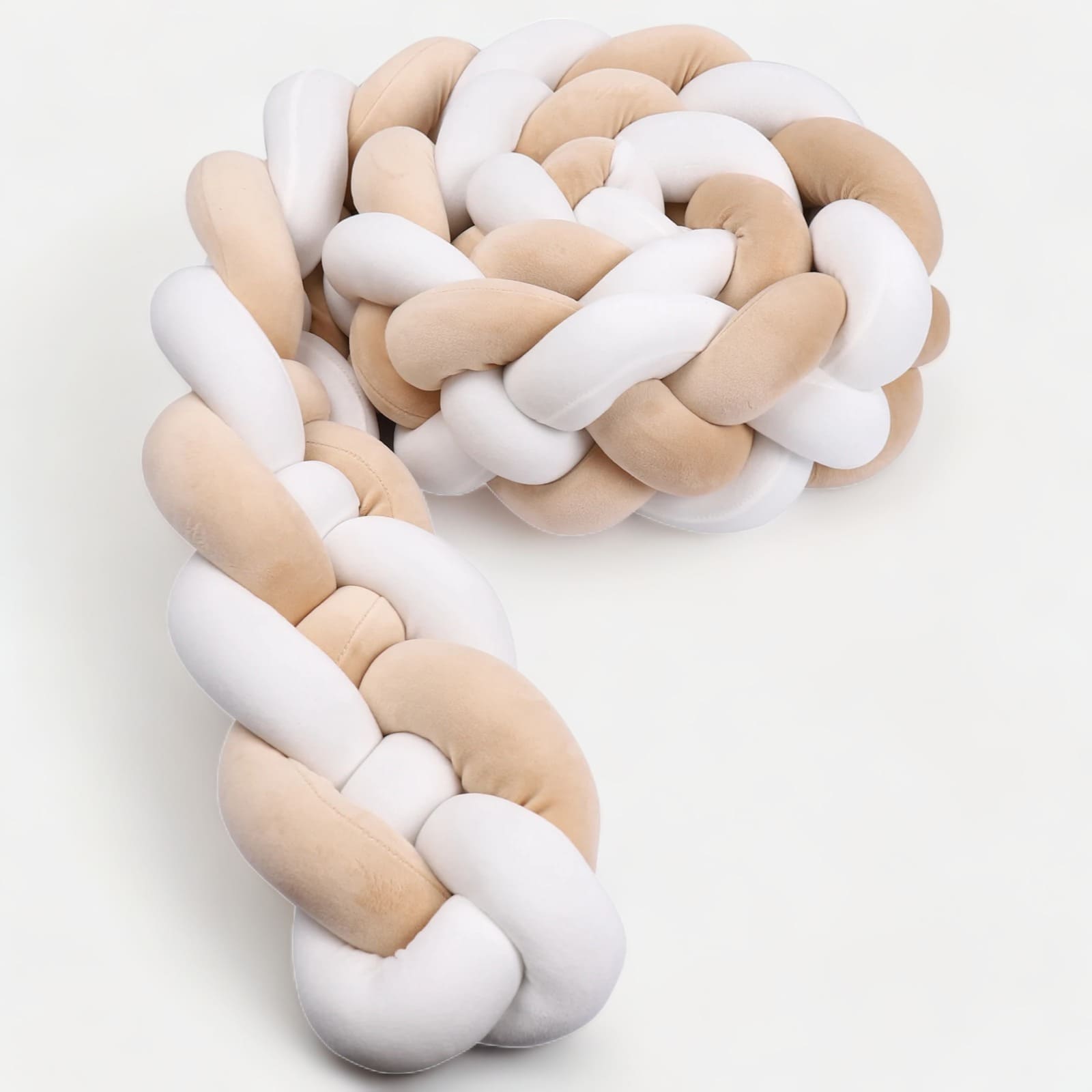 Braided Baby Bed Bumper | Soft Cotton Safety Protector