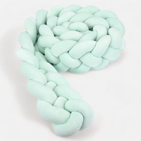 Braided Crib Bumper | Soft Cotton Green Design
