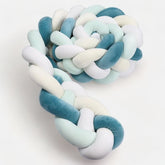 Braided Baby Bed Bumper | Soft Velvet Cotton Safety Barrier