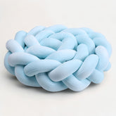 Blue Braided Baby Bumper | Soft Cotton Protection for Crib