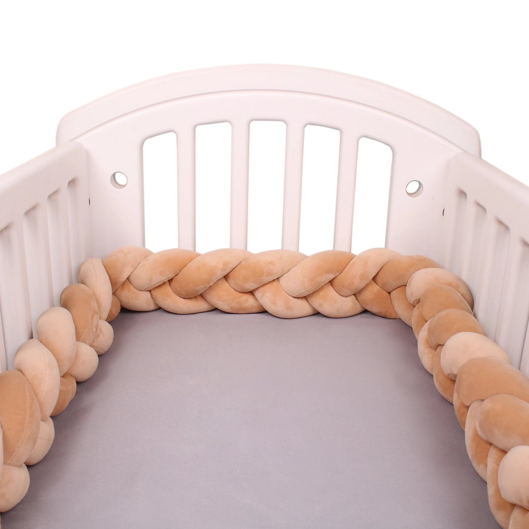 Baby Bed Bumper Braids | Soft Cotton Protection for Safe Sleep