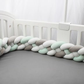 Braided Baby Bed Bumper | Soft Cotton Protective Barrier