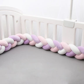 Baby Girl Bed Bumper | Soft Cotton Safety Barrier