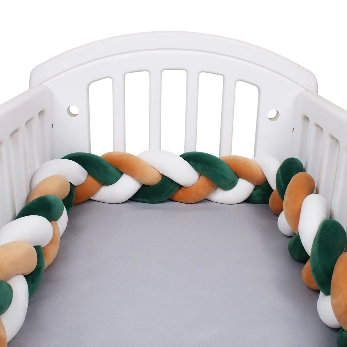 Jungle Bed Bumper | Soft Velvet Protection for Babies