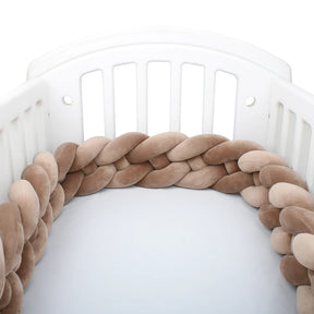 Braided Baby Bed Bumper | Soft Cotton Protection for Safety