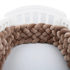 Braided Baby Bed Bumper | Soft Cotton Protection for Safety
