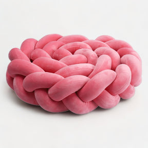 Pink Baby Bed Bumper | Soft Cotton Braided Protection