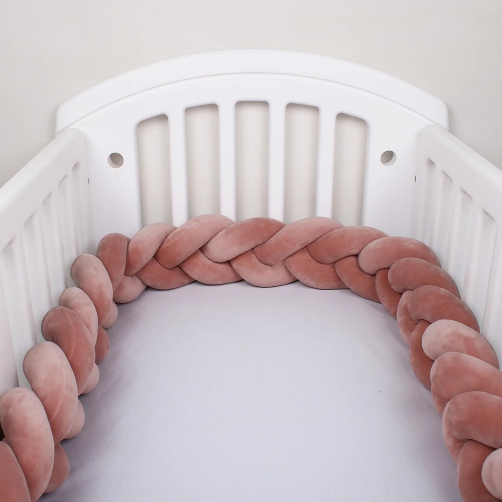 Terracotta Baby Bed Bumper | Soft Cotton Safety and Style