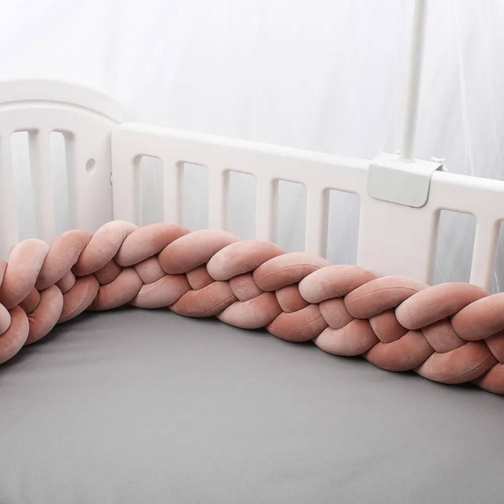 Terracotta Baby Bed Bumper | Soft Cotton Safety and Style
