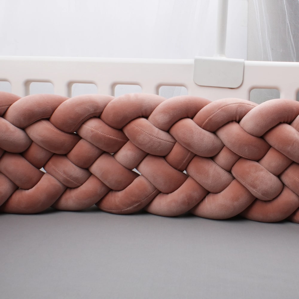 Terracotta Baby Bed Bumper | Soft Cotton Safety and Style