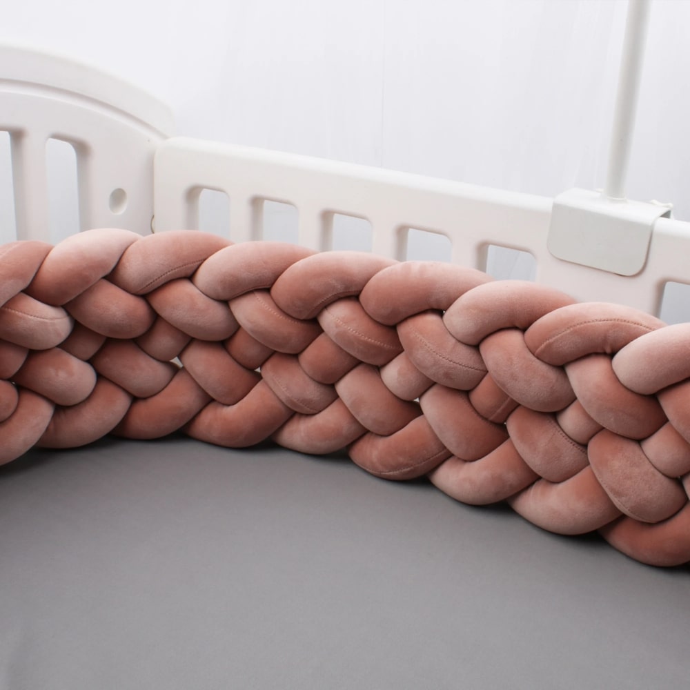 Terracotta Baby Bed Bumper | Soft Cotton Safety and Style