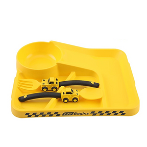 Kids' Construction Dishware Set | Fun Utensils for Healthy Eating
